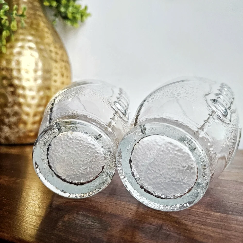 Libbey Vintage Football Glasses Set of 2 Raised Design Tumblers 7” Sports Barwar
